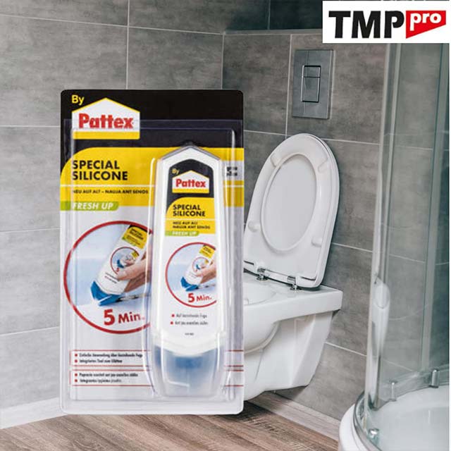 Henkel Pattex Special Silicone Fresh UP – Innovative New-to-Old Joint Sealant, No Cartridge Gun or Tool Removal Needed