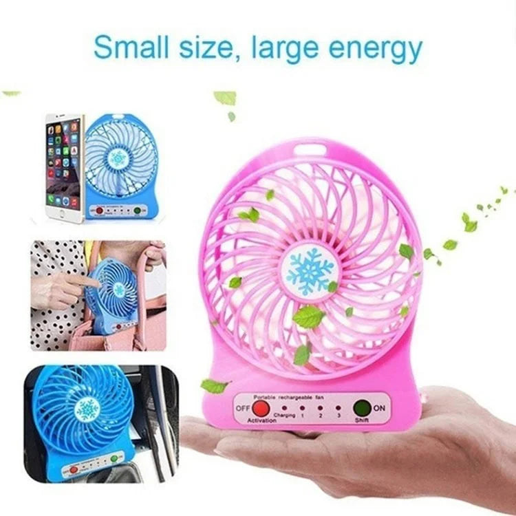 Rechargeable Mini USB Desk Fan – Portable Cooling Fan with Lanyard for Home, Office & Travel