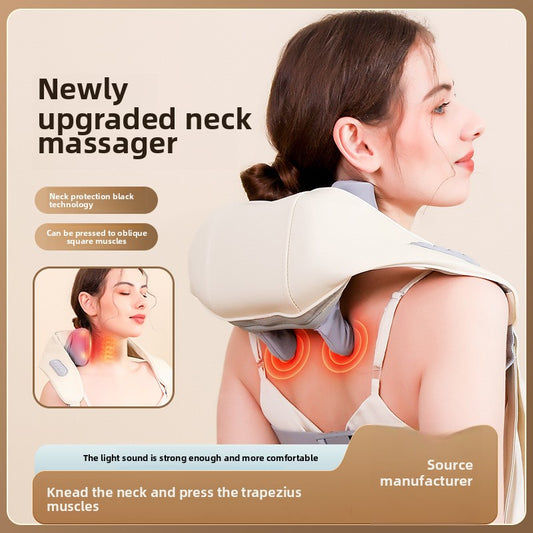 Hands-Free Neck and Shoulder Massager with Heat – Deep Tissue 4D Kneading Shiatsu Massage – Ergopedic Body Wrap for Parents & Seniors – Ideal Father’s Day, Mother’s Day, and Christmas Gift