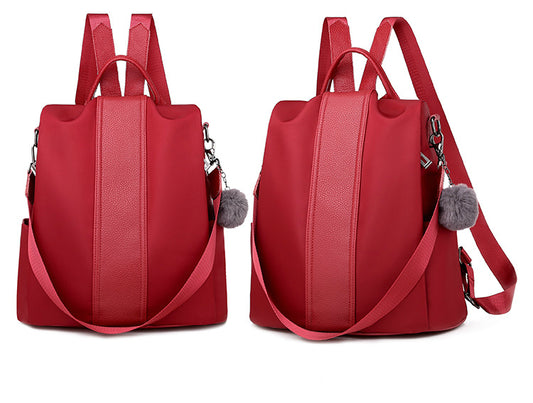 Sac à dos multifonction en cuir imperméable et antivol pour femme, grande capacité (EGB134)