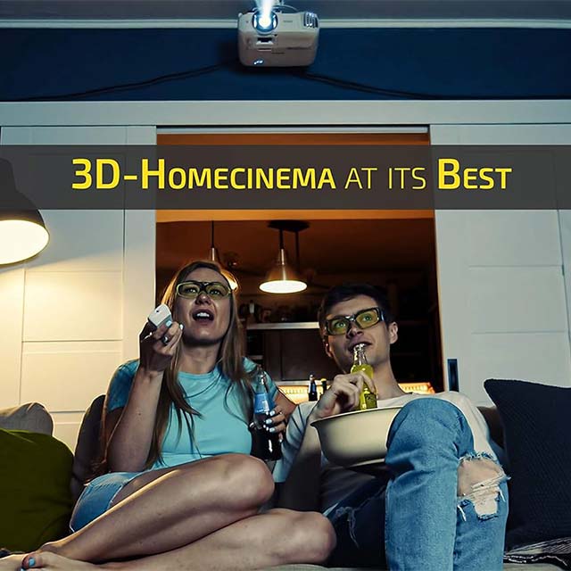 Hi-SHOCK BT Pro Black Diamond 3D Glasses - Bluetooth Series, 3D DLP LINK, UltraHD Viewing, Compatible with Sony, Samsung, Panasonic, Sharp, Toshiba &amp; LG 3D TVs