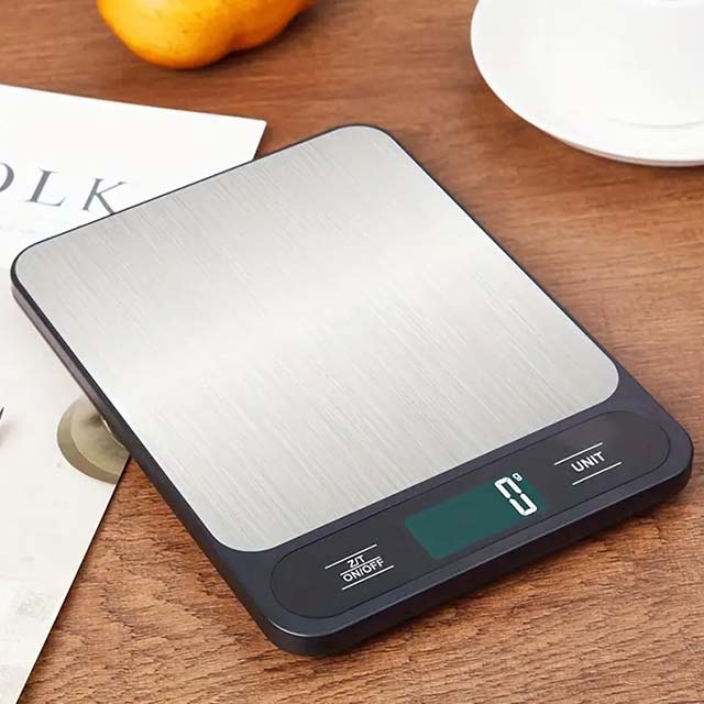 High Precision 10kg Digital Kitchen Scale - Stainless Steel Surface, Baking & Gram Weight Scale with Digital Display for Accurate Measurements