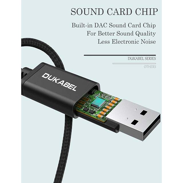 High-Speed USB to 3.5mm Aux Audio Cable for PC, PS4 &amp; PS5 – USB2.0 to 1/8″ Jack Adapter Cord