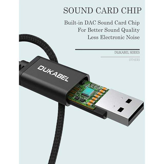 High-Speed USB to 3.5mm Aux Audio Cable for PC, PS4 &amp; PS5 – USB2.0 to 1/8″ Jack Adapter Cord