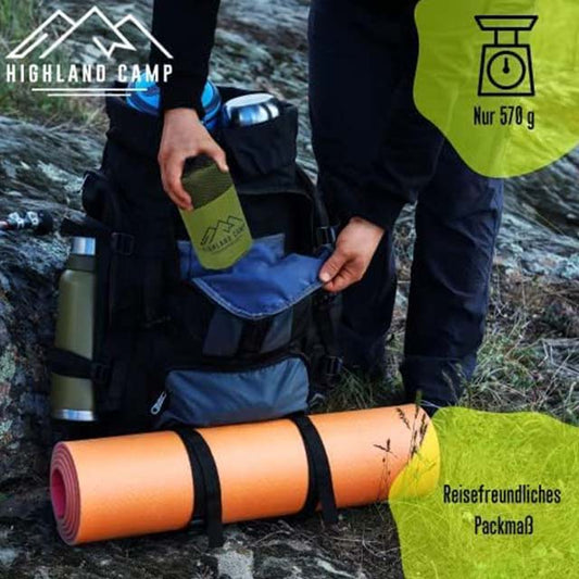 Highland Camp Ultralight Cabin Sleeping Bag – 570g Cotton Mini Sleeping Bag for Hostels, Mountain Huts &amp; Youth Travel