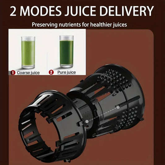 Hilton Cold Press Slow Juicer – Masticating Juice Extractor for Fruits & Vegetables, US Plug