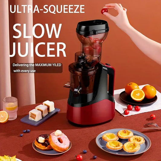 Hilton Cold Press Slow Juicer – Masticating Juice Extractor for Fruits & Vegetables, US Plug