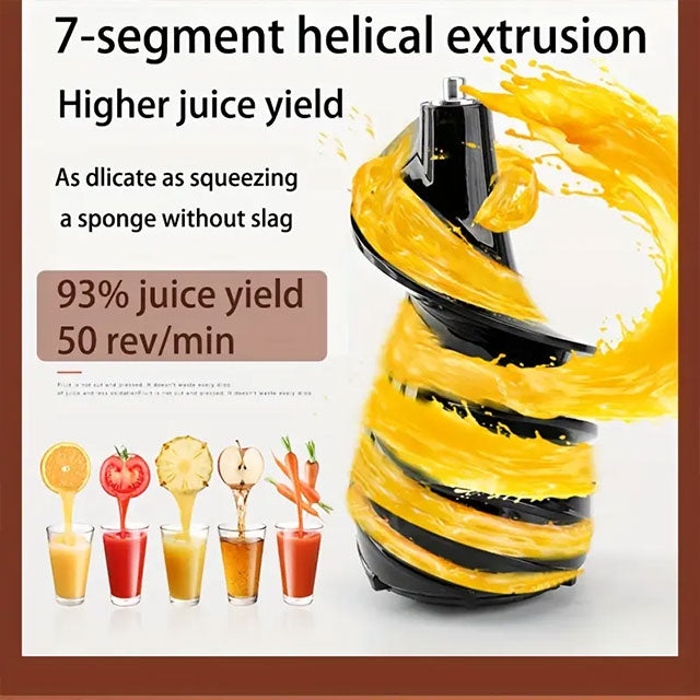 Hilton Cold Press Slow Juicer – Masticating Juice Extractor for Fruits & Vegetables, US Plug