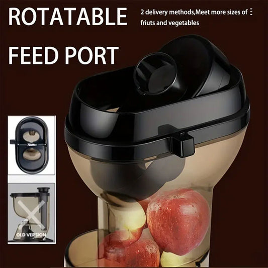 Hilton Cold Press Slow Juicer – Masticating Juice Extractor for Fruits & Vegetables, US Plug