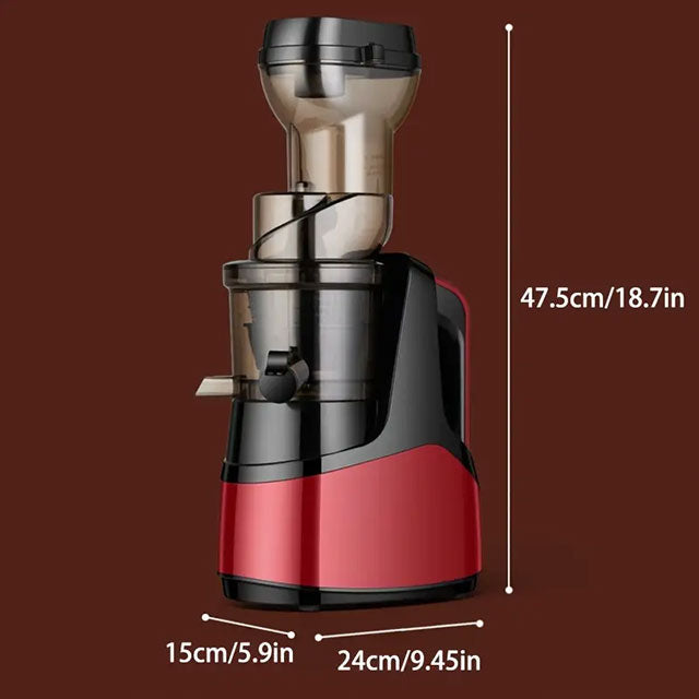 Hilton Cold Press Slow Juicer – Masticating Juice Extractor for Fruits & Vegetables, US Plug