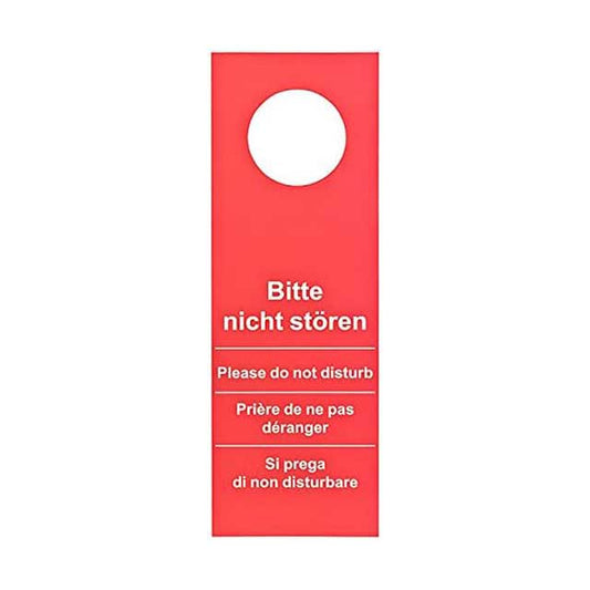 Hotel Dual-Sign Door Hanger – Red &amp; Green 'Please Do Not Disturb / Please Clean Up the Room' Indicator