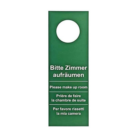 Hotel Dual-Sign Door Hanger – Red &amp; Green 'Please Do Not Disturb / Please Clean Up the Room' Indicator