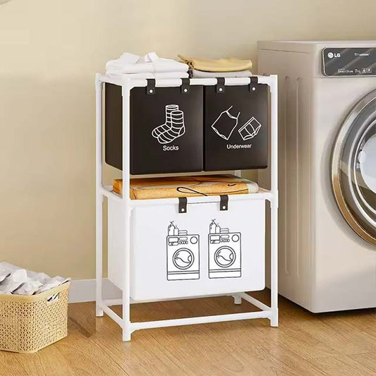 Clothes Storage Basket Household Laundry Basket Multifunctional Dirty Clothes Basket Balcony Storage Rack Dirty Clothes Basket
