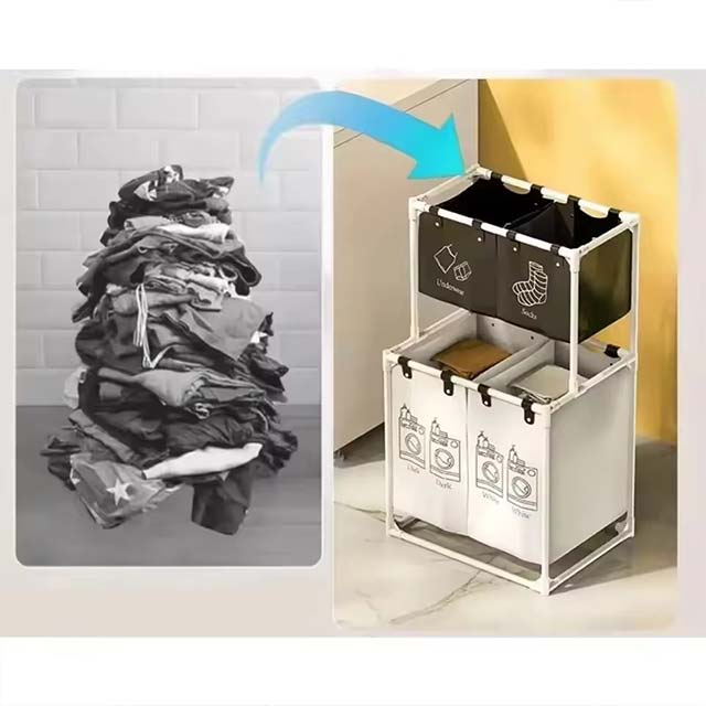 Clothes Storage Basket Household Laundry Basket Multifunctional Dirty Clothes Basket Balcony Storage Rack Dirty Clothes Basket