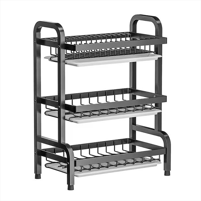 Household Multifunctional Dish Rack – Stainless Steel Bowl & Tableware Storage Shelf with Drainage
