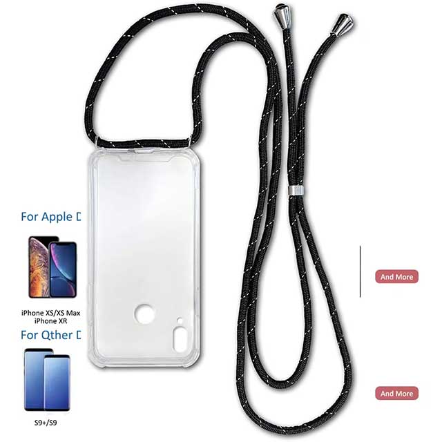 Huawei P20 Clear Transparent Phone Case with Chain