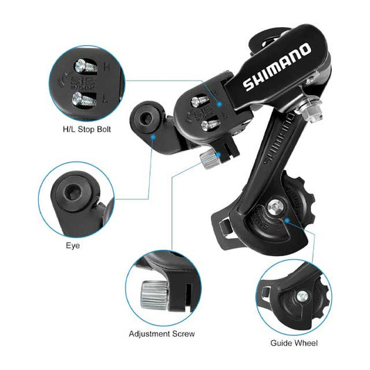 Huazu RD-TZ31-A Rear Derailleur Gear Shifter – Direct &amp; Hanger Mount for 6/7 Speed Mountain Bikes