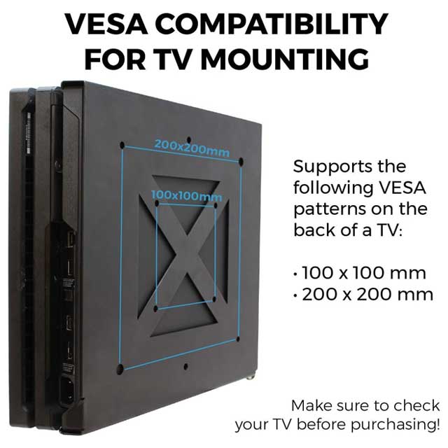 HumanCentric PS4 Fat Version Wall &amp; TV Mount – Original Classic PS4 Display Bracket