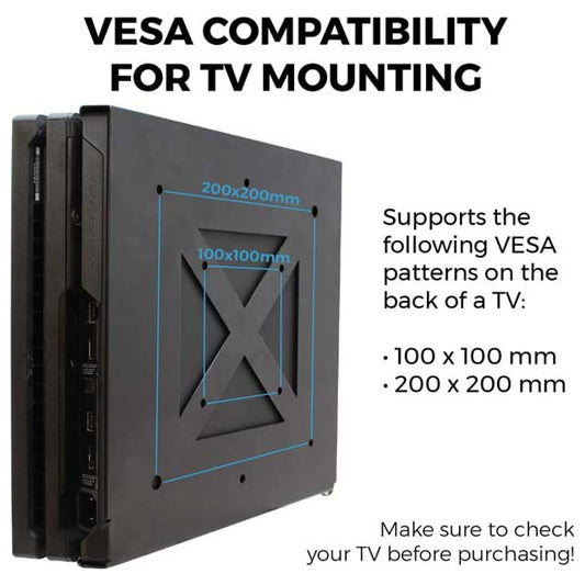 HumanCentric PS4 Fat Version Wall &amp; TV Mount – Original Classic PS4 Display Bracket