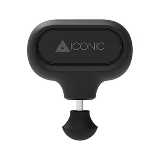 Iconic Mini Percussion Muscle Massager Black – Portable Deep Tissue Pain Relief &amp; Recovery Device