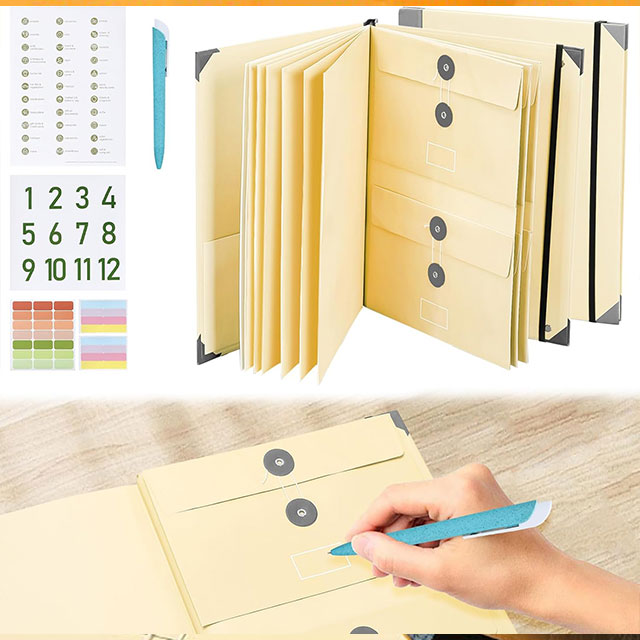 If I Die Binder & Important Document Organizer – In Case I Go Missing Folder with Labels & Pockets | Life Organizer for Passports, Photos & Letters