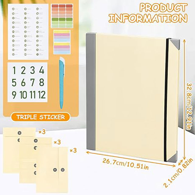 If I Die Binder & Important Document Organizer – In Case I Go Missing Folder with Labels & Pockets | Life Organizer for Passports, Photos & Letters