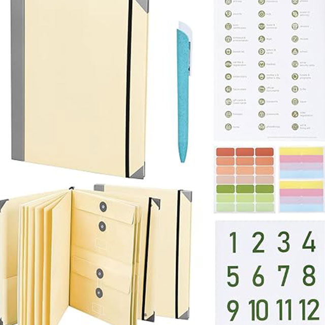 If I Die Binder & Important Document Organizer – In Case I Go Missing Folder with Labels & Pockets | Life Organizer for Passports, Photos & Letters