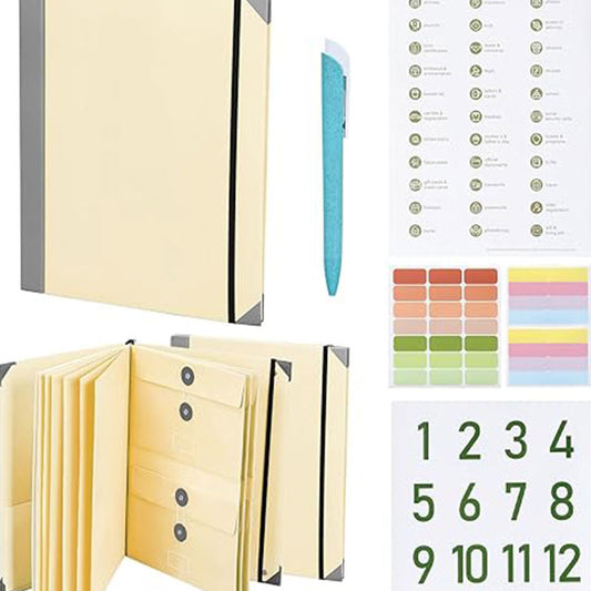 If I Die Binder & Important Document Organizer – In Case I Go Missing Folder with Labels & Pockets | Life Organizer for Passports, Photos & Letters