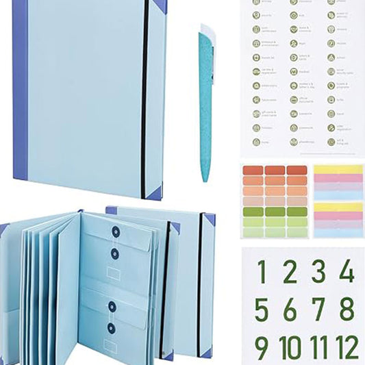 If I Die Binder & Important Document Organizer – In Case I Go Missing Folder with Labels & Pockets | Life Organizer for Passports, Photos & Letters