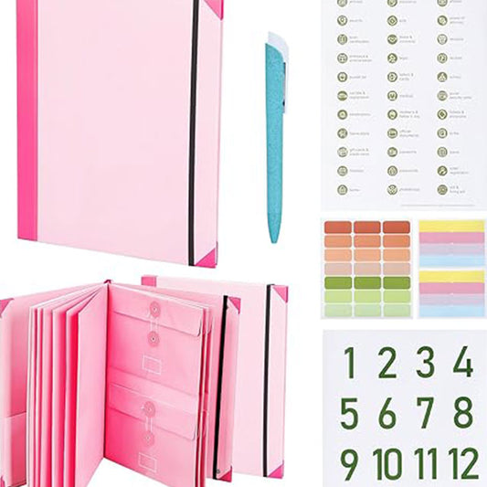 If I Die Binder & Important Document Organizer – In Case I Go Missing Folder with Labels & Pockets | Life Organizer for Passports, Photos & Letters