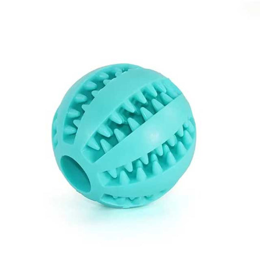 Interactive Dog Ball Toy – Elastic Rubber Chew Toy for Small Dogs, Puppy Tooth Cleaning & Treat Dispensing Ball
