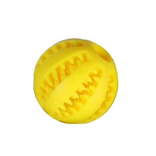 Interactive Dog Ball Toy – Elastic Rubber Chew Toy for Small Dogs, Puppy Tooth Cleaning & Treat Dispensing Ball
