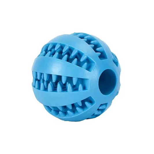 Interactive Dog Ball Toy – Elastic Rubber Chew Toy for Small Dogs, Puppy Tooth Cleaning & Treat Dispensing Ball