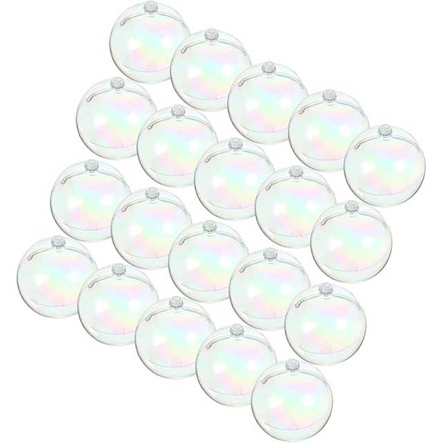 Iridescent Christmas Ball Ornaments