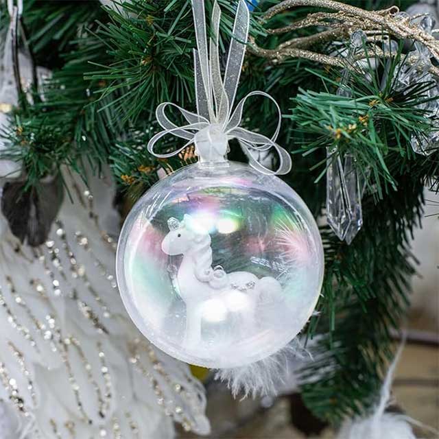 Iridescent Christmas Ball Ornaments