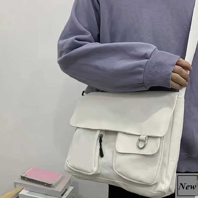 Japanese Harajuku Retro Girl Messenger Bag – Cute Canvas Shoulder Bag for Students & Women