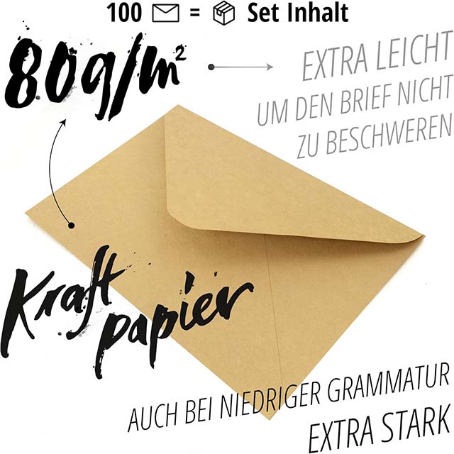 Japun C6 Vintage Kraft Paper Envelopes – Non-Window, 162x114 mm, Brown, Eco-Friendly Retro Stationery for Mail &amp; Crafts