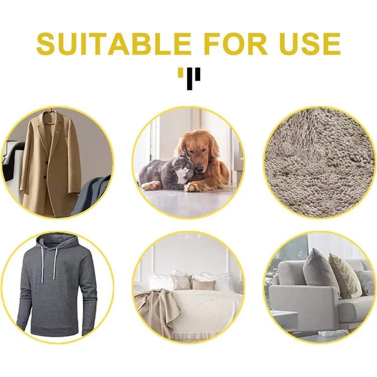 Portable Pet Hair Remover Roller – Reusable Metal Lint Remover with Wooden Handle for Furniture, Carpets, Clothes & Pet Fur