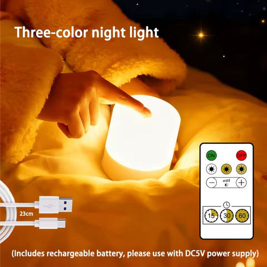 KIQUNE RGB LED Night Light – Dimmable Touch Control Bedside Lamp – Rechargeable or Plug-in Desktop Mood Lighting – Multi-Color RGB Desk Lamp for Reading, Bedroom, and Nursery – CE Certified