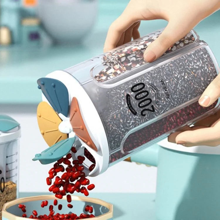 Récipient de Conservation Alimentaire Transparent Hermétique avec Couvercle – Pot de Rangement de Cuisine Sans BPA pour Céréales, Farine, Riz et Aliments Secs (2000ml / 2500ml / 3000ml)