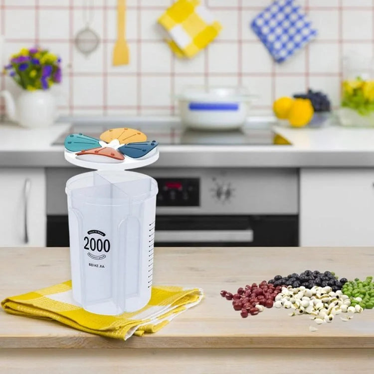 Récipient de Conservation Alimentaire Transparent Hermétique avec Couvercle – Pot de Rangement de Cuisine Sans BPA pour Céréales, Farine, Riz et Aliments Secs (2000ml / 2500ml / 3000ml)