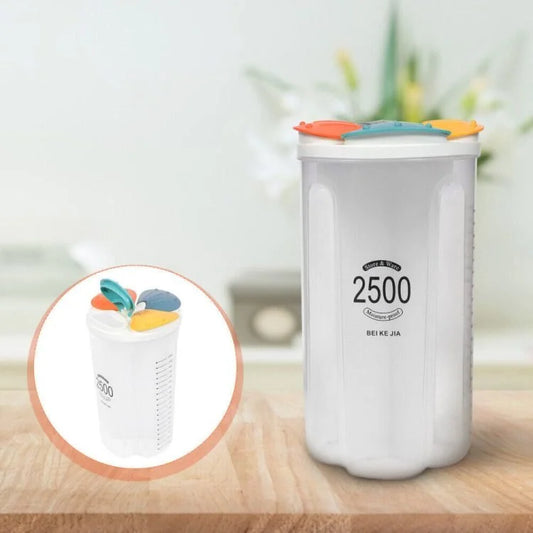 Clear Airtight Food Storage Container with Lid – BPA-Free Kitchen Storage Jar for Cereal, Flour, Rice & Dry Food (2000ml / 2500ml / 3000ml)