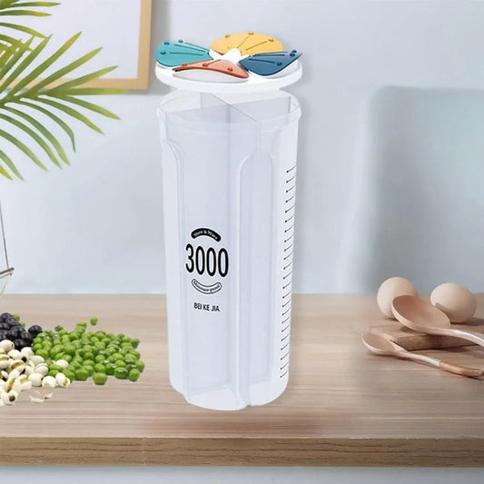 Clear Airtight Food Storage Container with Lid – BPA-Free Kitchen Storage Jar for Cereal, Flour, Rice & Dry Food (2000ml / 2500ml / 3000ml)