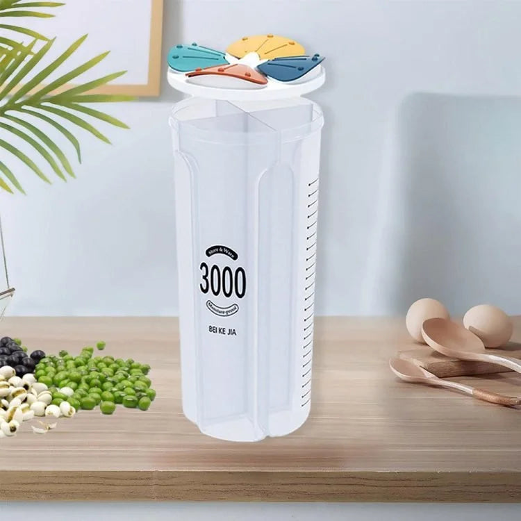 Récipient de Conservation Alimentaire Transparent Hermétique avec Couvercle – Pot de Rangement de Cuisine Sans BPA pour Céréales, Farine, Riz et Aliments Secs (2000ml / 2500ml / 3000ml)