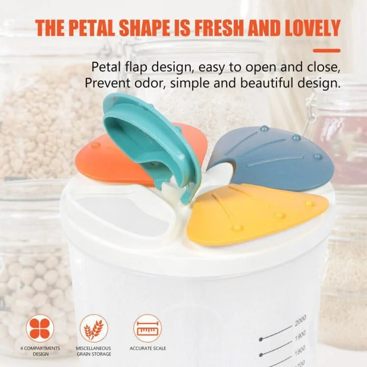Récipient de Conservation Alimentaire Transparent Hermétique avec Couvercle – Pot de Rangement de Cuisine Sans BPA pour Céréales, Farine, Riz et Aliments Secs (2000ml / 2500ml / 3000ml)