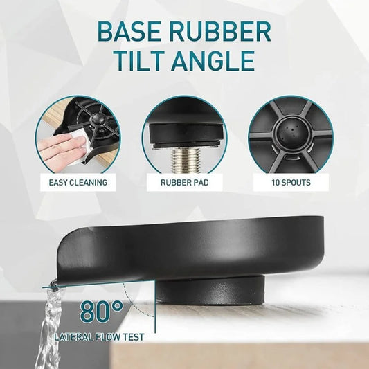 360° Rotating Cup Washer for Kitchen Sink – Manual Glass Rinser & Mug Cleaner for Cups, Bottles, Wine Glasses and Coffee Mugs
