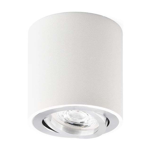 KYOTECH OPPER LED Surface-Mounted Ceiling Light Flat Swivelling 230 V- 5 W GU10 Bulb - 3000 K Warm White - 80 x 84 mm LED Surface-Mounted Downlight