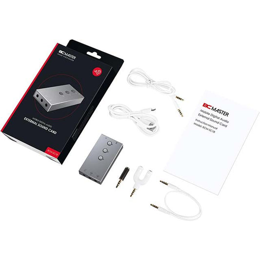 Karaoke System Smartphone Sound Card - Karaoke Night Everyday Carry Technology DSP with Micro USB Port Charging Easily, for Live APP Lecture Performance