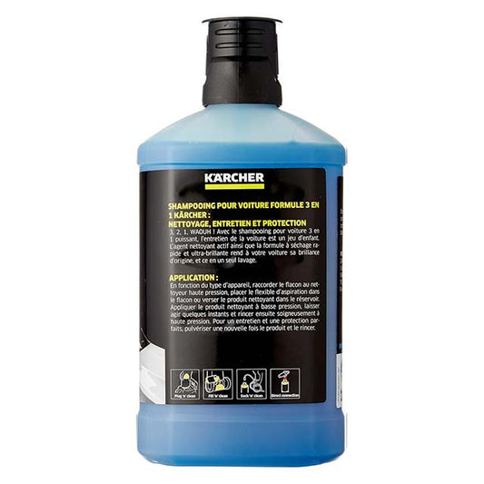 Kärcher 3-in-1 Car Shampoo Detergent for Pressure Washers 1L – Premium Auto &amp; Outdoor Cleaning Solution