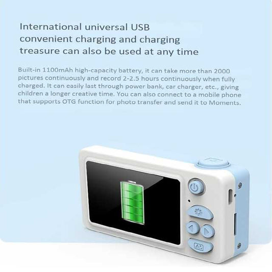 Kids' 8MP Mini Digital Camera – HD Photo SLR Sports Toy, Handheld Portable DV Selfie &amp; Cartoon Gift Camera